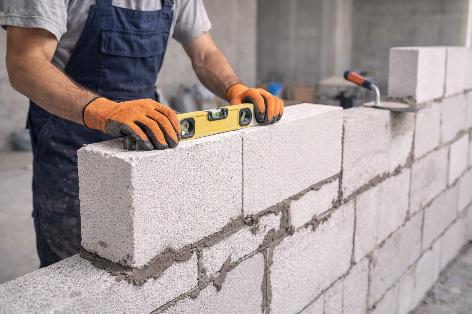 Maurer- und Betonbau auf einer Baustelle bundesweit